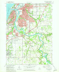 1970 Map of Benton Harbor, MI, 1973 Print