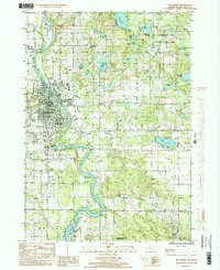 Download a high-resolution, GPS-compatible USGS topo map for Big Rapids, MI (1985 edition)