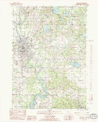 preview thumbnail of historical topo map of Big Rapids, MI in 1985