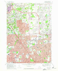 Download a high-resolution, GPS-compatible USGS topo map for Birmingham, MI (1974 edition)