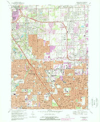 preview thumbnail of historical topo map of Birmingham, MI in 1981