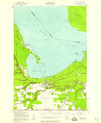 preview thumbnail of historical topo map of Brimley, MI in 1951