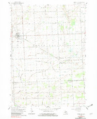 1961 Map of Brown City, MI, 1982 Print