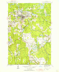 1944 Map of Crystal Falls, MI, 1956 Print