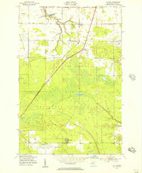 1951 Map of Dafter, 1956 Print