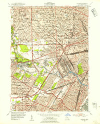 1952 Map of Allen Park, MI, 1954 Print