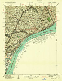 preview thumbnail of historical topo map of Detroit, MI in 1940
