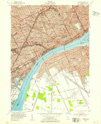 preview thumbnail of historical topo map of Detroit, MI in 1952