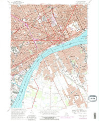 Download a high-resolution, GPS-compatible USGS topo map for Detroit, MI (1981 edition)