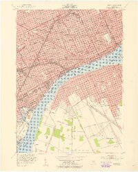 preview thumbnail of historical topo map of Detroit, MI in 1954