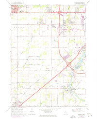 Download a high-resolution, GPS-compatible USGS topo map for Dimondale, MI (1974 edition)
