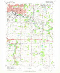 Download a high-resolution, GPS-compatible USGS topo map for East Lansing, MI (1973 edition)