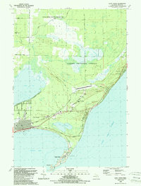 preview thumbnail of historical topo map of East Tawas, MI in 1989