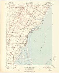 preview thumbnail of historical topo map of Monroe County, MI in 1952