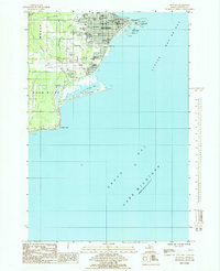 preview thumbnail of historical topo map of Escanaba, MI in 1985