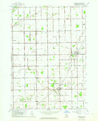 1963 Map of Akron, MI, 1964 Print