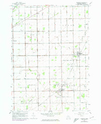 1963 Map of Akron, MI, 1974 Print