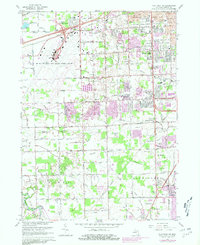 Download a high-resolution, GPS-compatible USGS topo map for Flat Rock NE, MI (1981 edition)