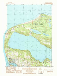 Download a high-resolution, GPS-compatible USGS topo map for Frankfort, MI (1984 edition)