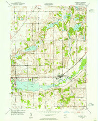 1947 Map of Galesburg, MI, 1955 Print