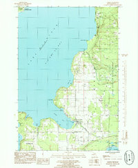 Download a high-resolution, GPS-compatible USGS topo map for Garden, MI (1985 edition)