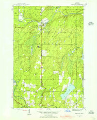 preview thumbnail of historical topo map of Iron County, MI in 1945
