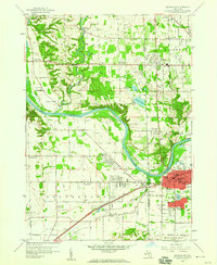 1958 Map of Grandville, MI, 1960 Print