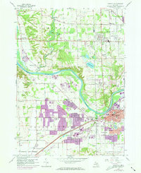 1958 Map of Grandville, MI, 1973 Print