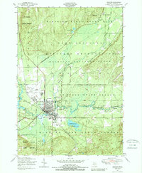 1950 Map of Grayling, MI, 1989 Print