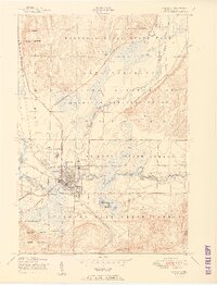 preview thumbnail of historical topo map of Grayling, MI in 1951