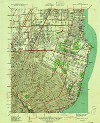 preview thumbnail of historical topo map of Grosse Pointe, MI in 1940