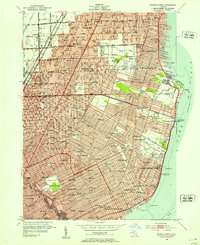 Download a high-resolution, GPS-compatible USGS topo map for Grosse Pointe, MI (1953 edition)