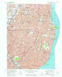 Download a high-resolution, GPS-compatible USGS topo map for Grosse Pointe, MI (1974 edition)