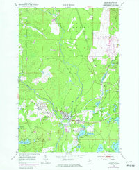historical topo map of Gwinn, Marquette County, MI in 1952