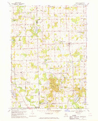 preview thumbnail of historical topo map of Lapeer County, MI in 1968