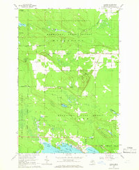 preview thumbnail of historical topo map of Mackinac County, MI in 1964