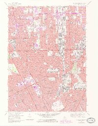 preview thumbnail of historical topo map of Highland Park, MI in 1968