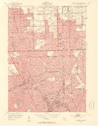 1952 Map of Highland Park, 1954 Print