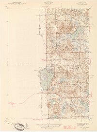 preview thumbnail of historical topo map of Oakland County, MI in 1945