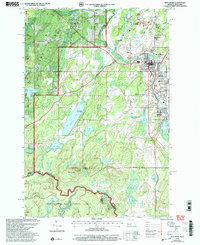 preview thumbnail of historical topo map of Iron River, MI in 1999