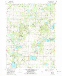 Download a high-resolution, GPS-compatible USGS topo map for Jones, MI (1982 edition)