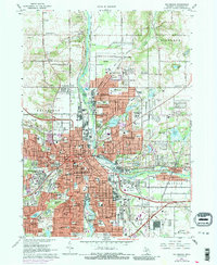 Download a high-resolution, GPS-compatible USGS topo map for Kalamazoo, MI (1988 edition)