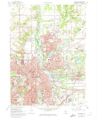 Download a high-resolution, GPS-compatible USGS topo map for Kalamazoo, MI (1974 edition)