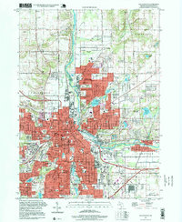 Download a high-resolution, GPS-compatible USGS topo map for Kalamazoo, MI (1999 edition)