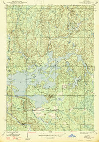 preview thumbnail of historical topo map of Iron County, MI in 1947