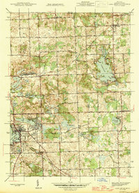 Download a high-resolution, GPS-compatible USGS topo map for Lake Orion, MI (1945 edition)