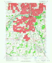 Download a high-resolution, GPS-compatible USGS topo map for Lansing South, MI (1967 edition)