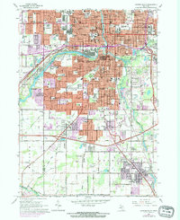 Download a high-resolution, GPS-compatible USGS topo map for Lansing South, MI (1974 edition)