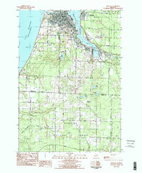 Download a high-resolution, GPS-compatible USGS topo map for Manistee, MI (1991 edition)