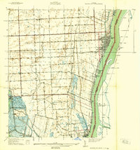 preview thumbnail of historical topo map of Marine City, MI in 1939